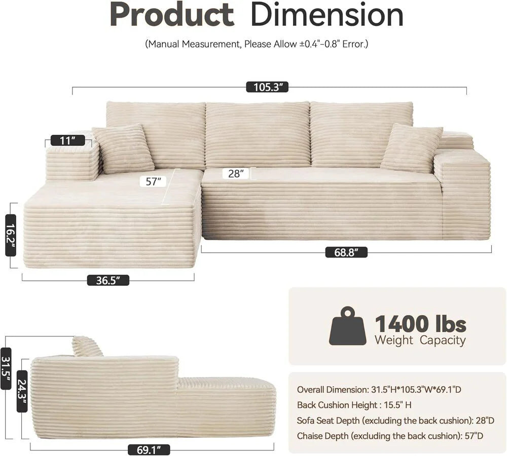 Viral Boneless Couch